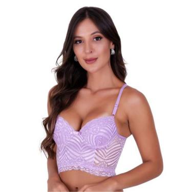 Imagem de Sutiã Cropped Renda Soutien com Bojo - c11 Ludmila - TERRA E MAR MODAS