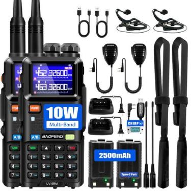 Imagem de Rádio amador BAOFENG UV-5RM 10W de longo alcance com acessórios