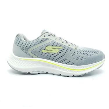 Imagem de Tênis Skechers Go Run Masculino 220865, 41, Cinza, Verde limao
