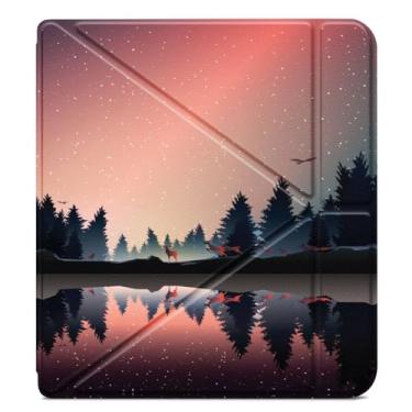 Imagem de HEISHAYU Capa para eReader Kobo Libra Color (2024)/Kobo Libra 2 (2021) de 7 polegadas, capa de TPU com despertar/hibernar automático, Z-Dusk