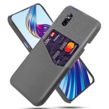 Imagem de Capa para VIVO V15 Pro,Anti-deslizamento,Proteção contra quedas de 360°,Resistência à impressão digital,Tela e caso de couro PU com 1 slot de cartão atrás-Gray