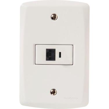 Imagem de Conjunto 4x2 Com 1 Tomada Rj45 Cat. 6 Tramontina Lux2 Branco Tramontina