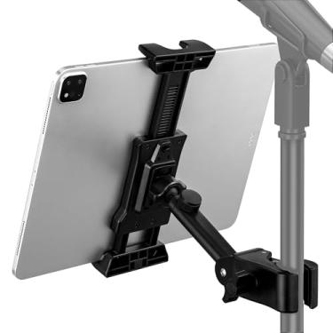 Imagem de LZSIG Suporte de tablet atualizado para suporte de microfone, suporte de música ajustável para iPad e iPhone, compatível com Kindle, Android, todos os tablets e smartphones de 4,7 a 13,5 polegadas (G)