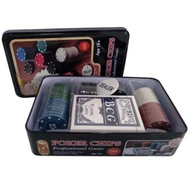 Imagem de Kit De Poker Profissional 80 Fichas E 52 Cartas - Gici Sports