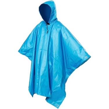 Imagem de Poncho De Chuva 3 Em 1 Guarda-sol Portátil Camping Tarp Ground Mat Capa De Chuva Capa De Chuva Poncho De Chuva à Prova D'água Ao Ar Livre Capa De Mochila Para Piquenique De Caminh, Royal Blue