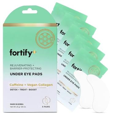 Imagem de Fortify 9 em 1 almofadas coreanas sob os olhos com zeólita - tratamento antiolheiras e olhos inchados - 5 pares em 1 pacote