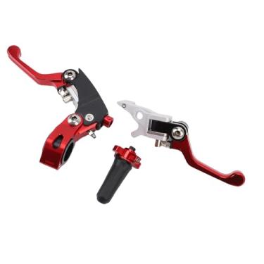 Imagem de aqxreight Dobrando a Alavanca do Freio Embreagem Universal 21mm de Moto, Alavanca de Embreagem Embreagem para CRF Yzf Cqr Atvs Sujas Bicicletas Mini Bicicletas (red)