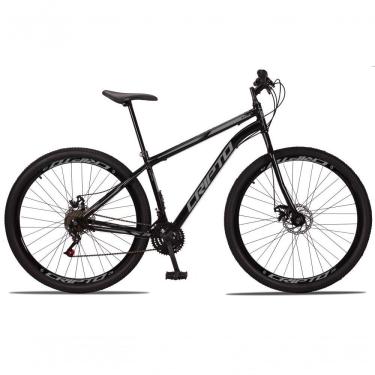 Imagem de Bicicleta Aro 29 Aço Carbono 21v Cripto Freios A Disco Garfo - Preto/prata - 17 Preto/prata