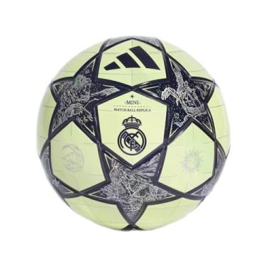 Imagem de adidas Mini bola de futebol unissex do Real Madrid, quase limão/prata metálica/tinta nobre, 1