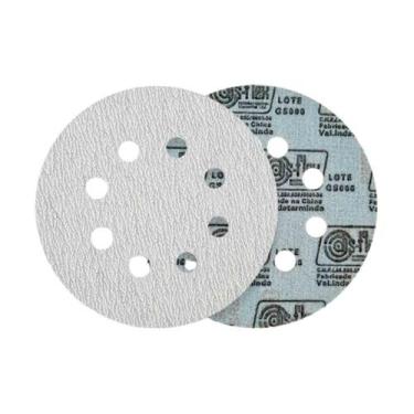 Imagem de Kit 10PT Disco de Lixa Pluma Branco 6 150mm A120 - Dis-Flex
