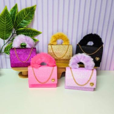 Imagem de Bolsa infantil Bloguerinha com corrente para menina brilhosa - JM Cria