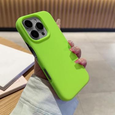 Imagem de YOGISU Capa protetora antiderrapante e ultraleve para iPhone 16 ProMax, pacote com meio pacote, ultrafina e macia de silicone (para iPhone 16 ProMax/cor verde)