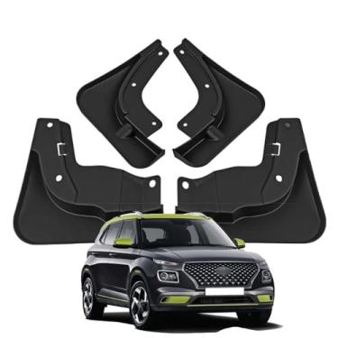 Imagem de Para-lamas e Protetores contra Respingos para Hyundai Venue 2019-2023, Alargadores de Para-lamas Dianteiros e Traseiros, Para-lamas em ABS, Protetores contra Lama, Pedras e Detritos