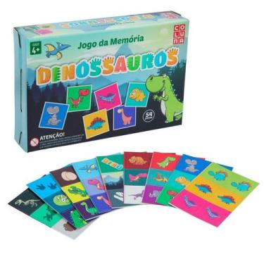 Imagem de Jogo da Memória 54 Cartas Dinossauros - Tudo em Caixa