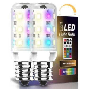 Imagem de Lâmpada LED Umleeddlt E12 2,5 W, equivalente a 25 W, RGB+CCT, pacote c