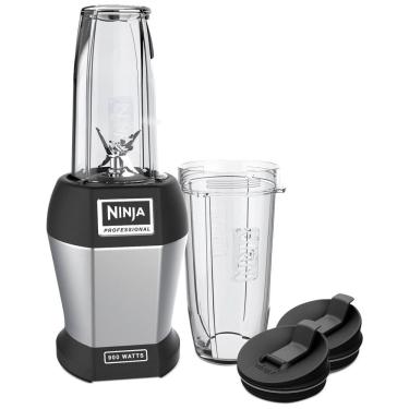 Imagem de Liquidificador Pessoal Compacto com 2 Copos de Viagem, 110V 900W, NINJA BL456, Prateado