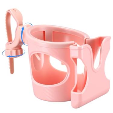 Imagem de Wonderjune 1 suporte de copo para carrinho de clube com suporte de telefone 2 em 1, acessórios ajustáveis para carrinho para apoio de braço do banco dianteiro e traseiro, compatível com Ezgo/Club Car