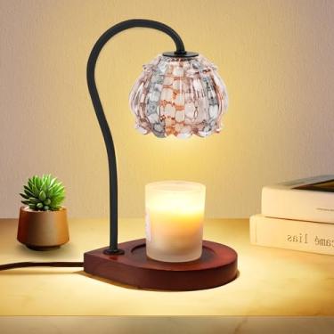 Imagem de CABRHEART Aquecedor de velas com temporizador, regulável, aquecedor de velas elétrico, máquina de fusão, vidro pequeno e grande, castiçais perfumados para decoração de casa, presente de Dia dos