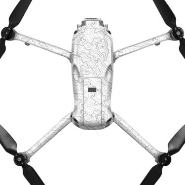 Imagem de AIR3S Película de vinil antirriscos para câmera decalque para DJI Air 3S Drone Body Acessórios Protetor Protetor Casaco (Contorno Branco)