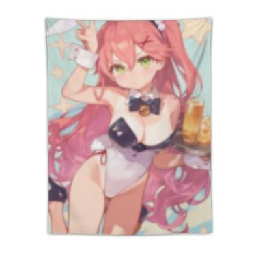 Imagem de LIEGBMEU Tapeçaria sexy sexy de anime menina 76.2 cm x 101.6 cm interior exterior parede colcha arte decoração de tapeçaria caprichosa, AF194