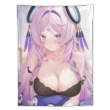 Imagem de LIEGBMEU Tapeçaria de biquíni sexy anime menina 152.4 cm x 203.2 cm interior exterior parede colcha arte decoração de tapeçaria caprichosa, AF347