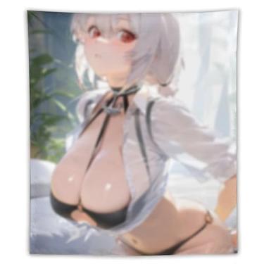 Imagem de LIEGBMEU Sexy Bikini Hot Anime Girl Tapeçaria 127.0 cmx152.4 cm Interior Exterior Wall Quilt Art Decoração de Tapeçaria Caprichosa, AF435