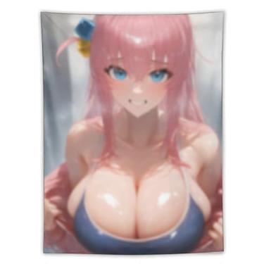 Imagem de LIEGBMEU Tapeçaria Sexy Hot Anime Girl 152.4 cmx203.2 cm Wall Quilt Art Whimsical Tapestry DecorationAD94