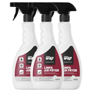 Imagem de Kit 3 Limpa Air Fryer Limpa Utensílios Cozinha Fogão Eletrodoméstico Gordura Impregnada Biodegradável Citrus 500ml - Wap