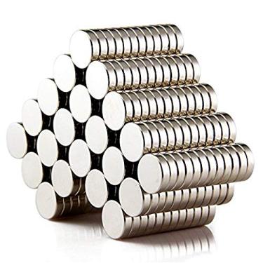 Imagem de WOBATOY 150 Peças 6x1mm DIY Personalizado Multiuso para Porta de Geladeira Quadro Branco Mapa Magnético Tela Magnética Porta Quadros de Avisos Geladeiras Cilindro Redondo Ímãs