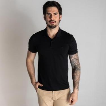 Imagem de Camisa Polo Forum Algodão pima Preta-Masculino