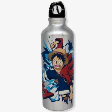 Imagem de Garrafa com mosquetão luffy  one piece - zona criativa