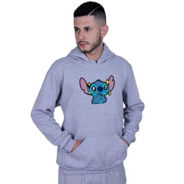 Imagem de Moletom Unissex Canguru Lilo Stitch Fofo - Lafre, Cinza, P