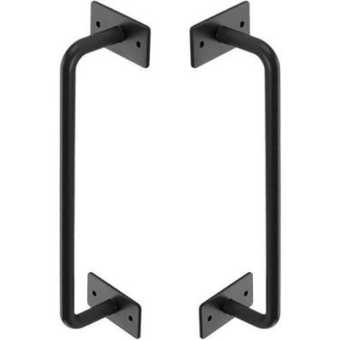 Imagem de Puxador Duplo Colonial Industrial Rancho Sitio Aço Cratus - Máxima met