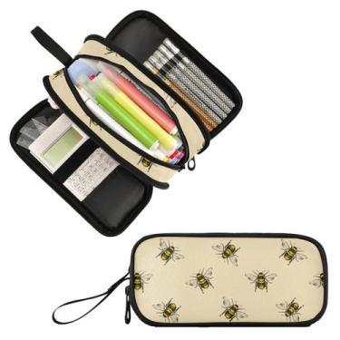 Imagem de Estojo para canetas e lápis, bolsa de papelaria Fustylead Rural Honeyb