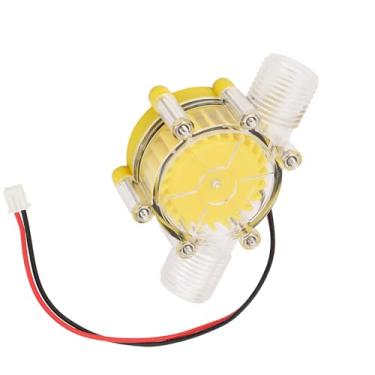 Imagem de Zhjvihx Gerador de Turbina de Água DC Livre de Ferrigum Micro Gerador Hidrogerador Para Geraza de Energia Doméstica Faça Você Mesmo (F50 de 80V amarelo transparente)