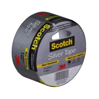 Imagem de Fita Adesiva Silver Tape 3m Scotch Cinza 45mm X 5 Metros, Prata, 45mmx
