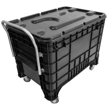 Imagem de Caixa Organizadora Tampa e Puxador Preto 372L Lar Plásticos - LAR PLAS