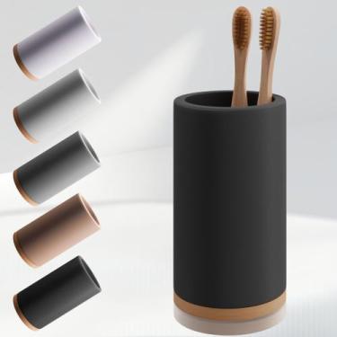 Imagem de Porta-escovas de dentes Matani Bamboo Diatomite Black