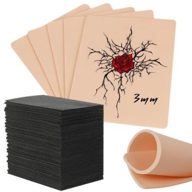 Imagem de Tattoo Practice Skin Author, 5 unidades com babadores dentários, 50 fo