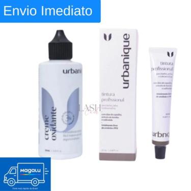Imagem de Kit Tintura e Oxidante Urbanique para Cílios Sobrancelhas Barba, Casta