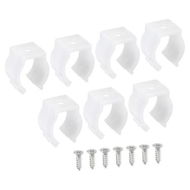 Imagem de Boxonly T5 U Clipes Suporte Suporte de Tubo Fluorescente Braçadeiras de Tubo de Plástico com Parafusos para Lâmpadas LED Lâmpada de Teto Branco Pacote com 20