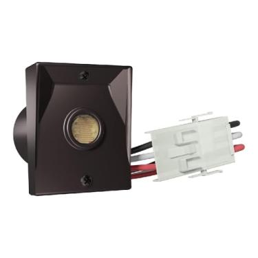 Imagem de Solus SPC-320Z 120V Sensor de luz de controle automático de foto de crepúsculo ao amanhecer para postes de lâmpadas externas com plugue Ezee Change, listado pela UL, bronze
