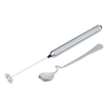 Imagem de GLOGLOW Colher Tipo Aço DE Aço Portátil DE café Elétrico Froto DE Leite Rapidamente FOAMS FOAMS PEDIMENTO PESO DE PEDIMENTO MANUSE CHOVE BATERAGEM CAFELO TOOL Frother, Nan Inoxidável