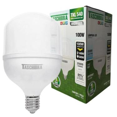 Imagem de Lampada Led Bulbo 100w E27 Luz Branca 6500K Alta Potencia - TASCHIBRA