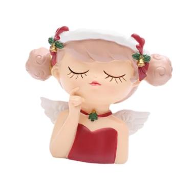 Imagem de IEUDNS Vaso de resina para plantas, vaso de flores para meninas, escultura moderna, de mesa, pequeno de flores para quarto, escritório, casa, ornamento, C