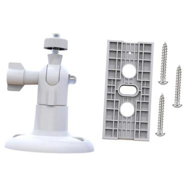 Imagem de IEUDNS Suporte para câmera de segurança externa Suporte para câmera de vigilância Acessório prático de parede versátil para casa, Branco