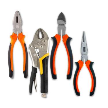 Imagem de Kit Jogo Alicates Utilidades Universal Corte Bico Pressão