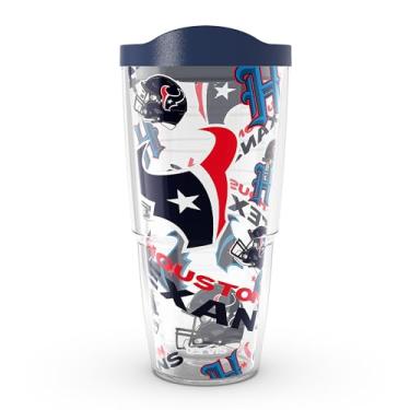 Imagem de Tervis NFL Houston Texans - Copo de viagem com isolamento térmico de parede dupla feito nos EUA mantém as bebidas frias e quentes, 680 g,