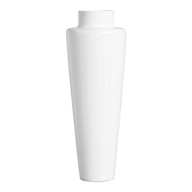 Imagem de Vaso de Chão Branco Grande para Decoração em Cerâmica Paris Clássico