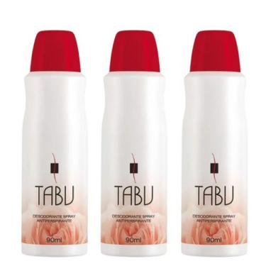Imagem de Kit 3 Desodorante Spray Tabu Tradicional 90Ml - Dana - Dana Cosméticos